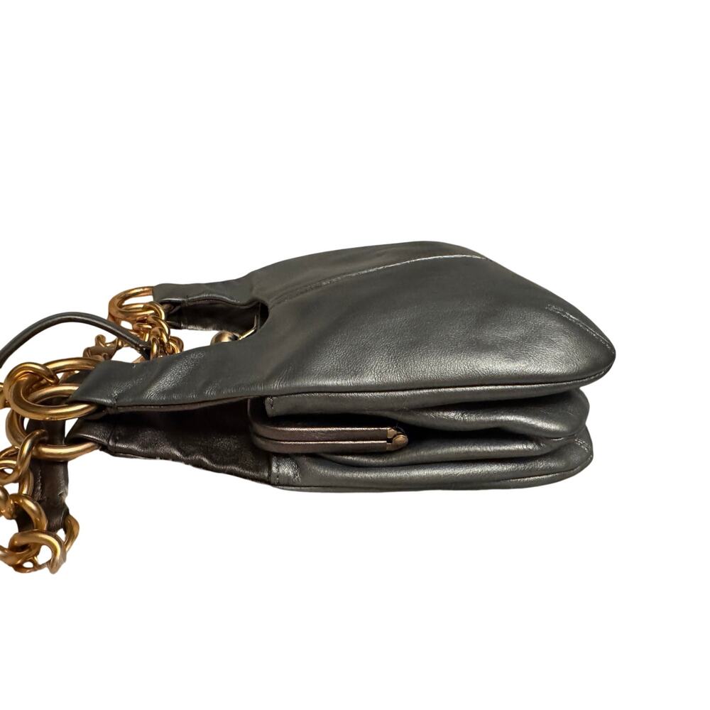Coach Madison Limited Edition Silver Metallic Kisslock Chain Bag - Picture 9 of 12